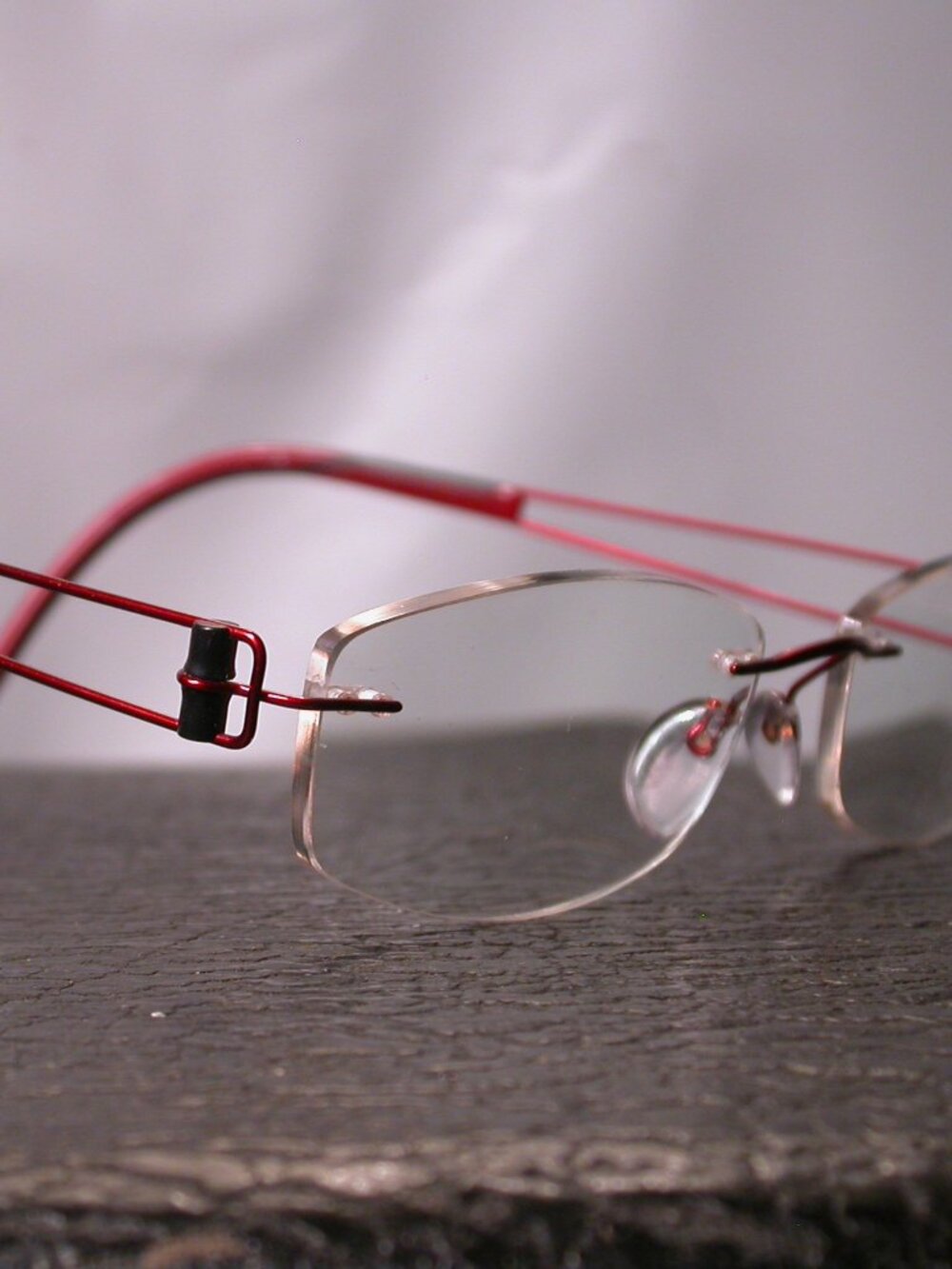 Silhouette Titan Frameless Bright Red Wire Eyeglasses Made in Austria